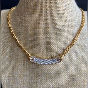 Juicy Couture Gold & Rhinestone Necklace
